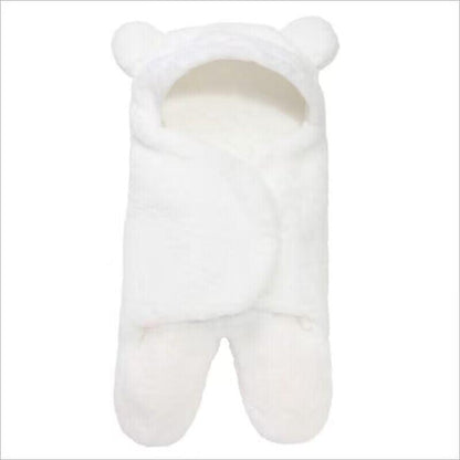 Baby Sleeping Bag Ultra-Soft Fluffy Fleece Newborn Cocoon Blanket Infant Boys Girls Clothes Sleeping Nursery Wrap Swaddle 3 6 M - Paradis Du Jardin