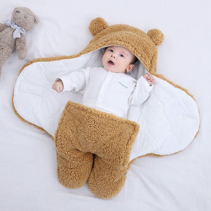 Baby Sleeping Bag Ultra-Soft Fluffy Fleece Newborn Cocoon Blanket Infant Boys Girls Clothes Sleeping Nursery Wrap Swaddle 3 6 M - Paradis Du Jardin