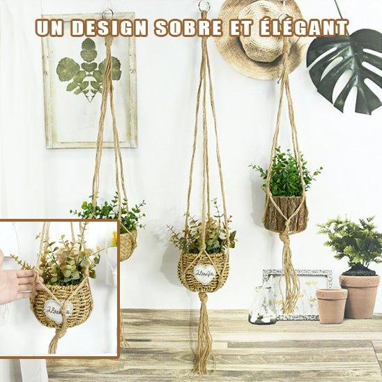 Lot De 5 Porte-plantes Suspendus Macramé Blancs – Neufs